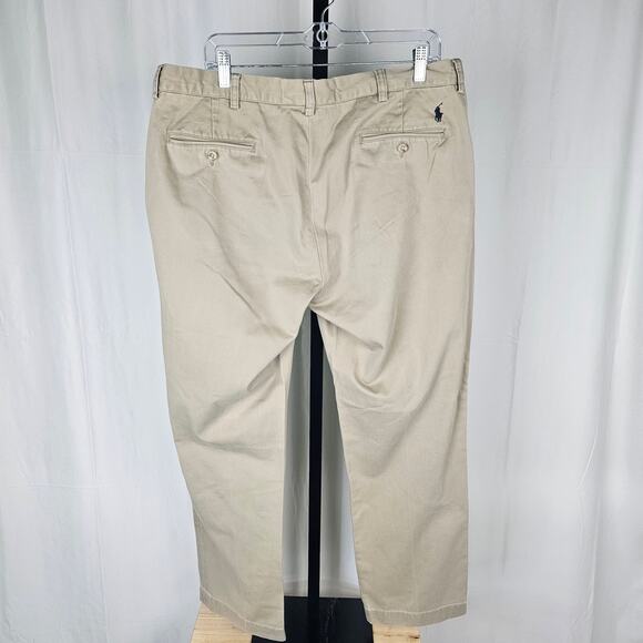 Polo Ralph Lauren Classic Fit Pants 38x32 Beige Khaki Twill Chino - Picture 4 of 5